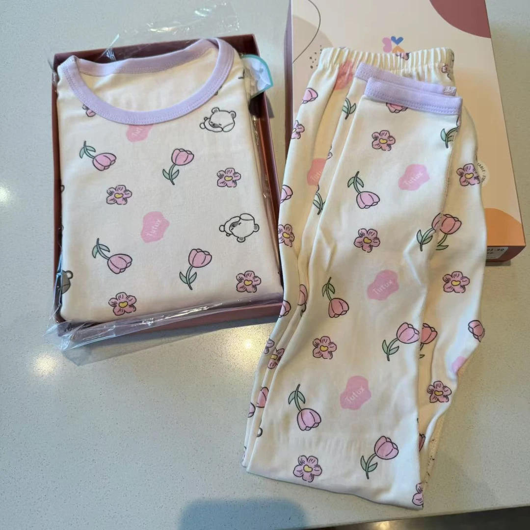 泡妈童装  2024秋季儿童男童女童冬季家居服9001-90