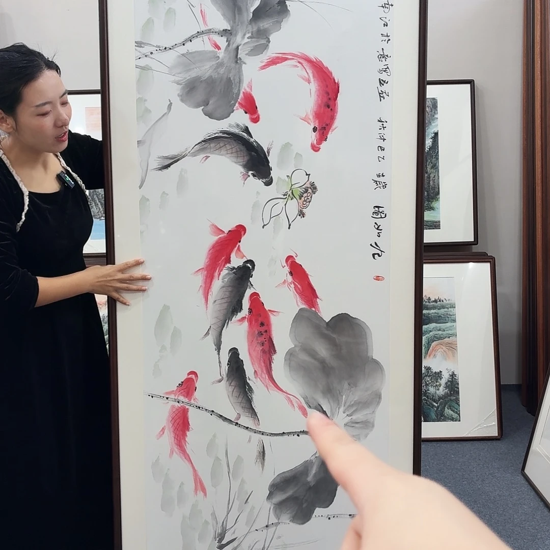 国画手绘作品210-80尺寸
