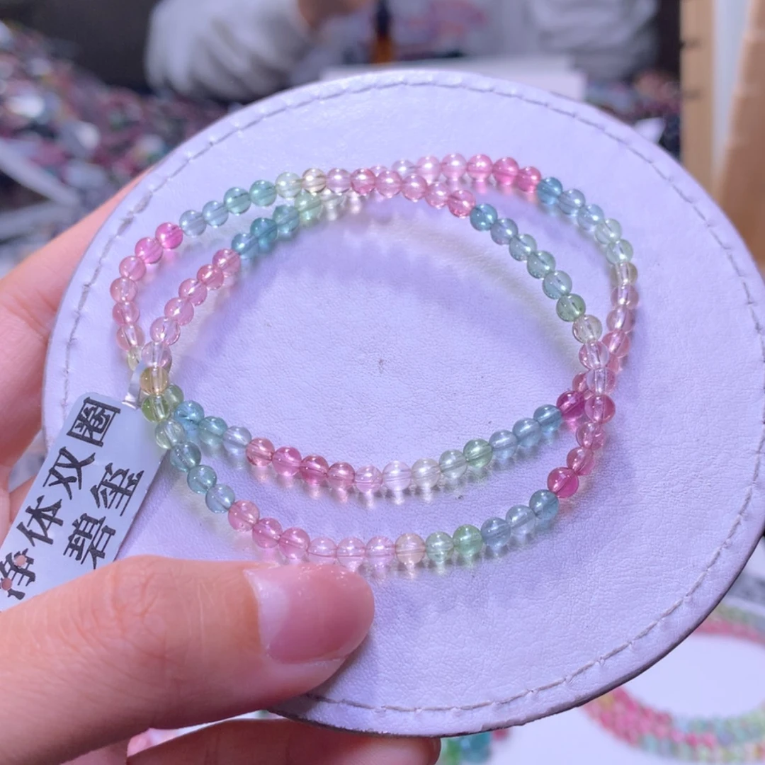 【闪购商品】未镶嵌手链碧玺3.9mm净体