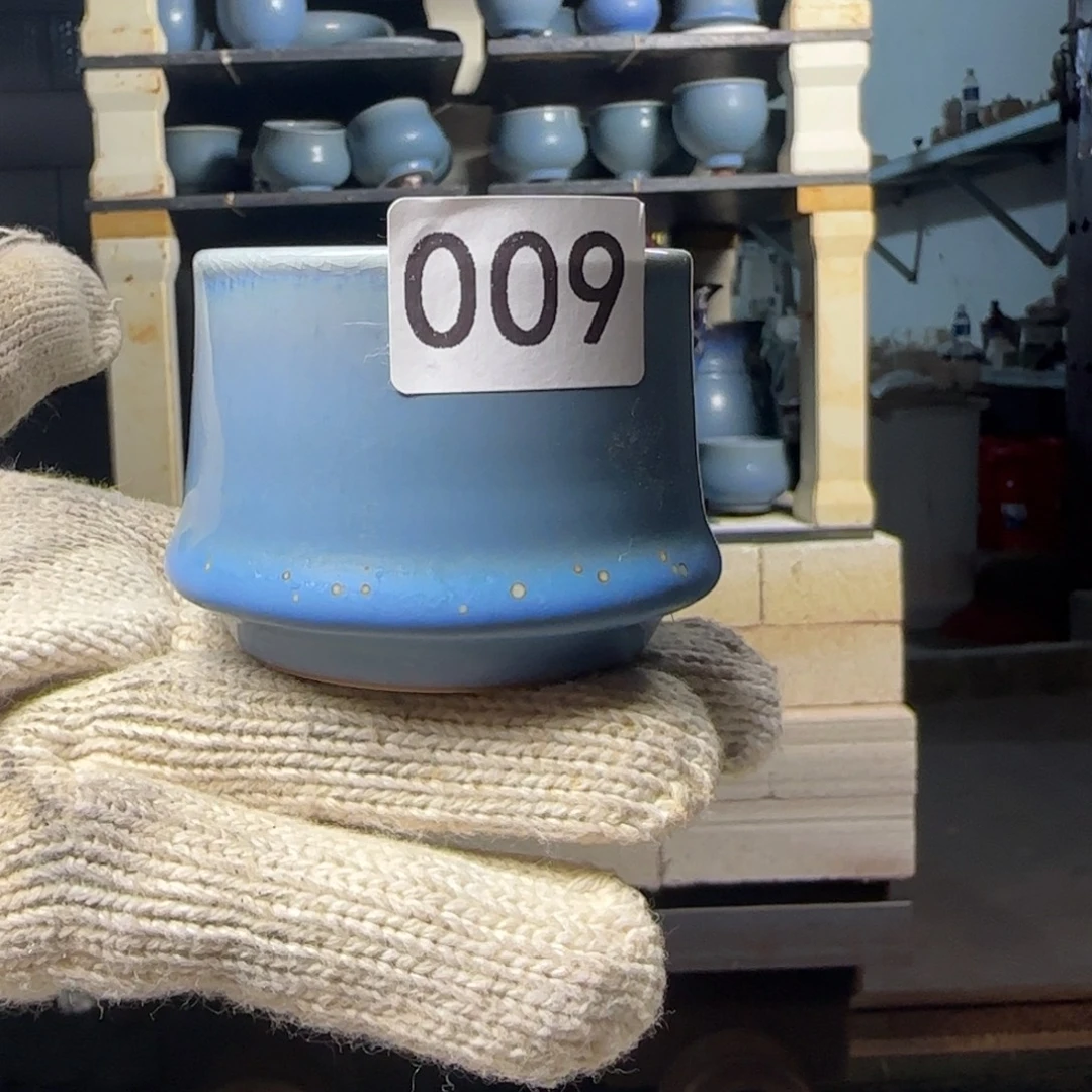 钧窑手拉坯见山杯