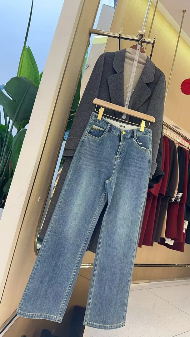 高端时尚气质百搭微喇拖地裤16890