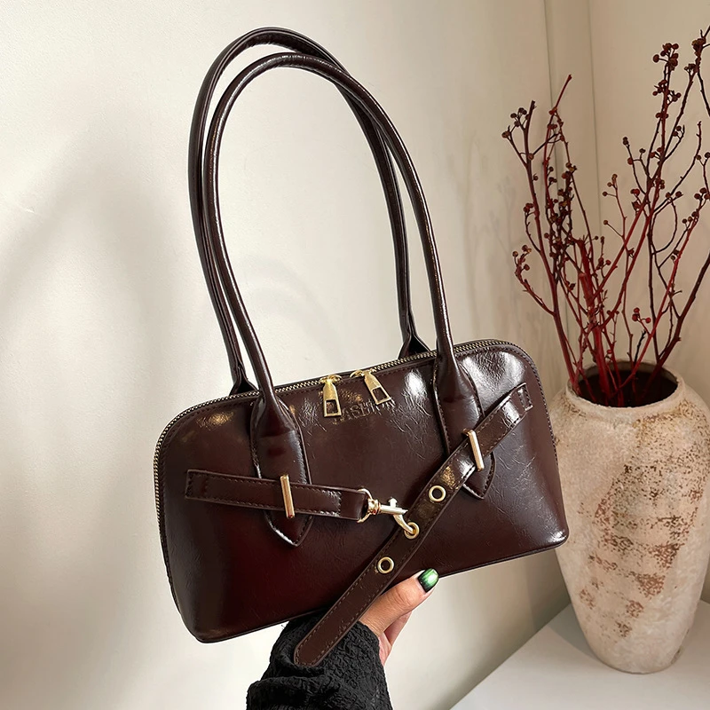 小包包女2024新款高级感复古单肩包简约手提通勤时尚大容量斜挎包