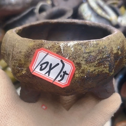 粗陶花盆手工花盆