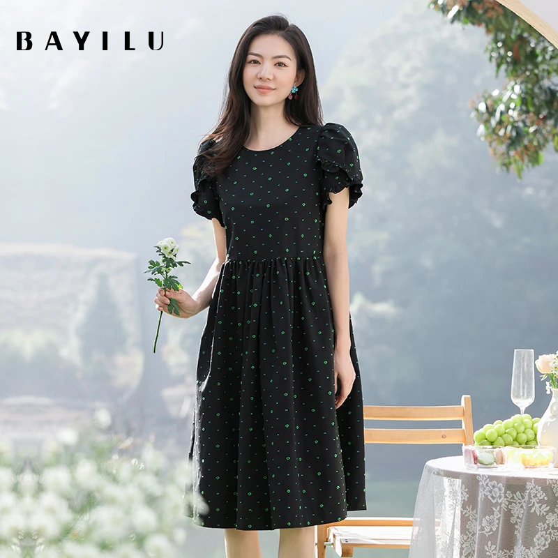 【尚雅】芭依璐女装夏季新款时尚连衣裙86L7687