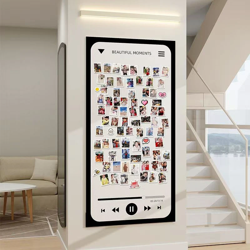 照片墙毛毡板展示墙墙面装饰创意软木板留言板拍立得相片毛毡墙贴