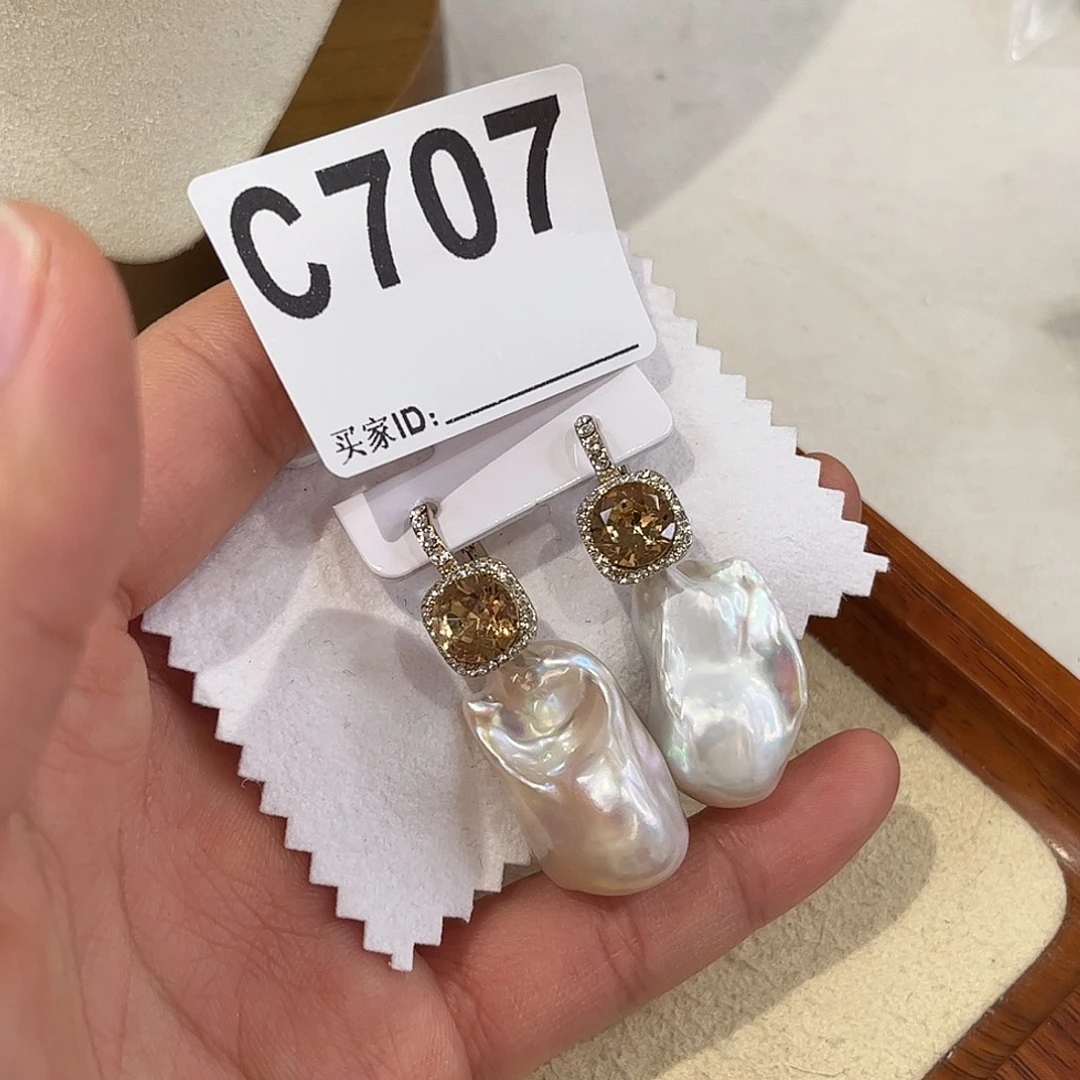 耳饰合金淡水珍珠