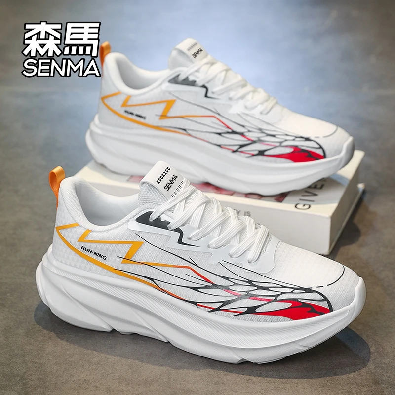 SENMA/森马男鞋2025夏季新款低帮软底跑步鞋轻便网面透气运动鞋男