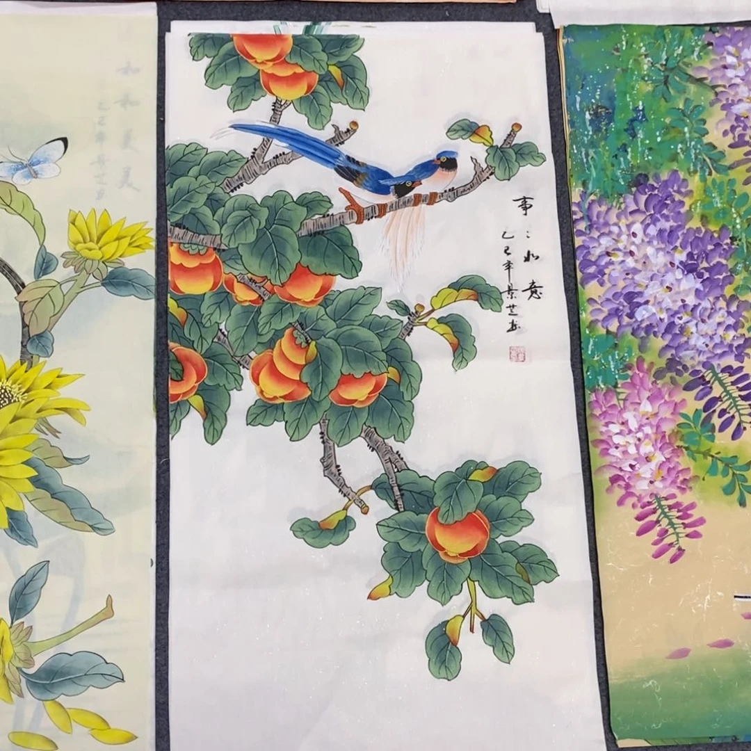 国画尺寸100✖️50三尺工笔手绘画