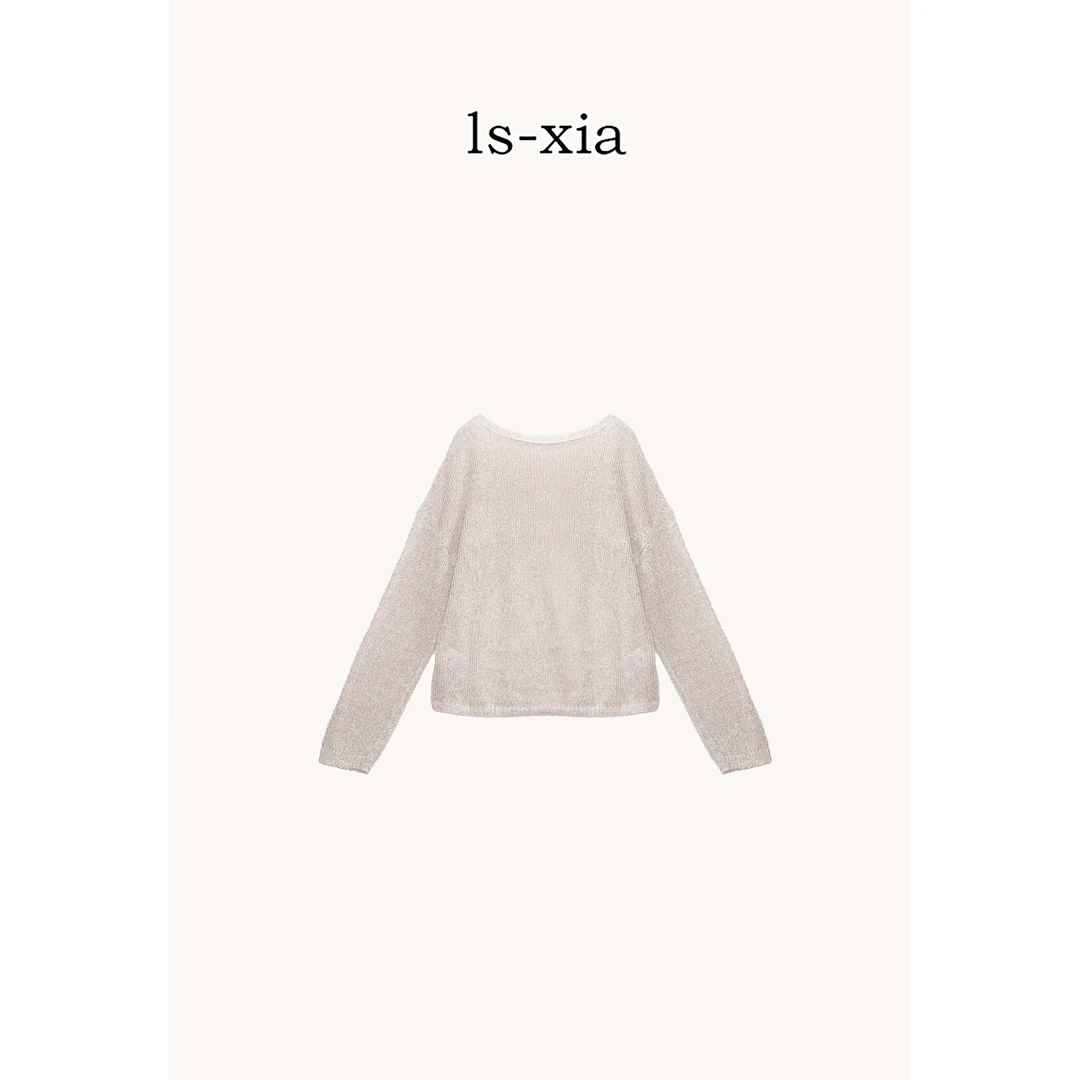 【云织缇丝】64.5%亚麻35.5桑蚕丝·时尚优雅混织针织衫