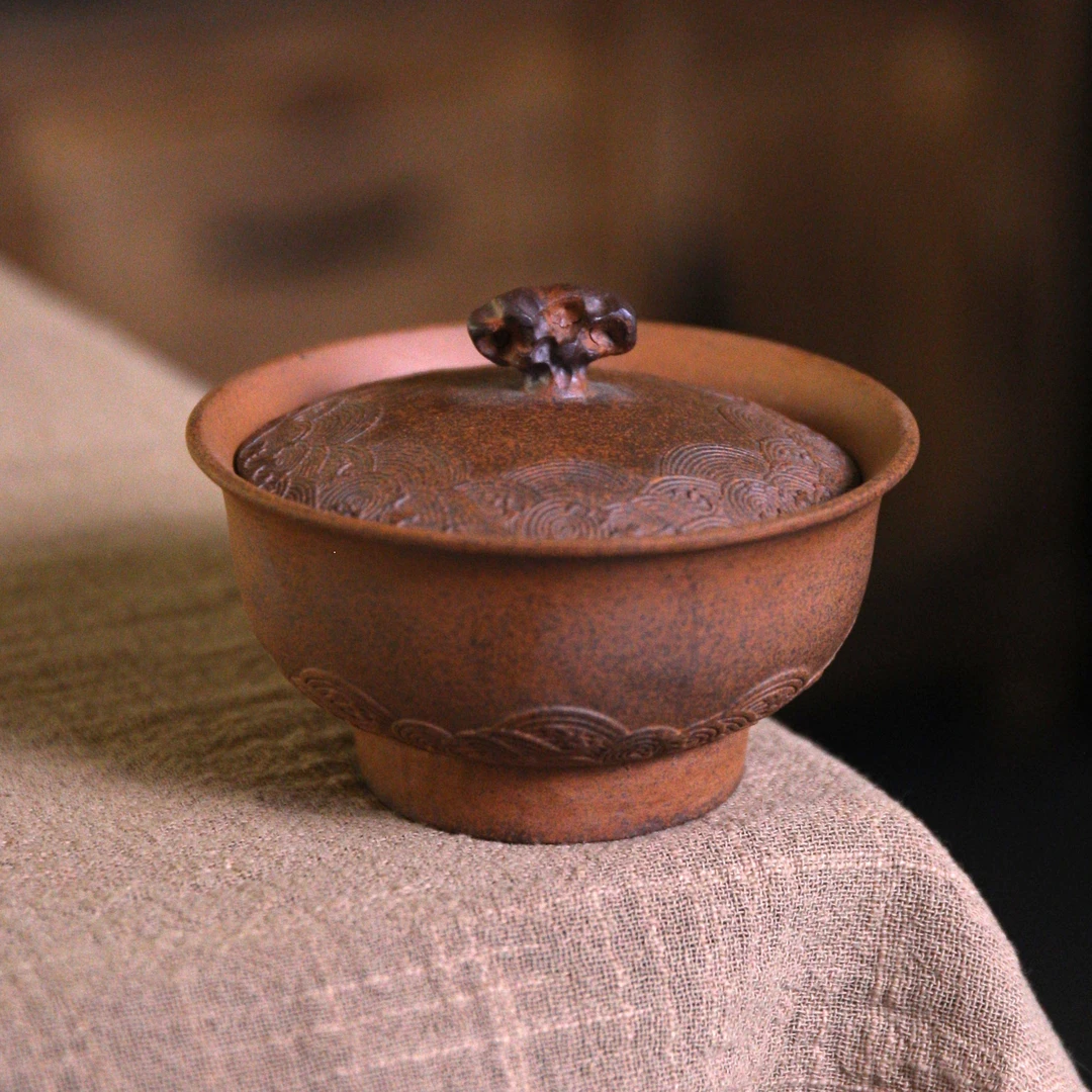 【岩予】浪纹聚宝盖碗.7969.盖碗.BL