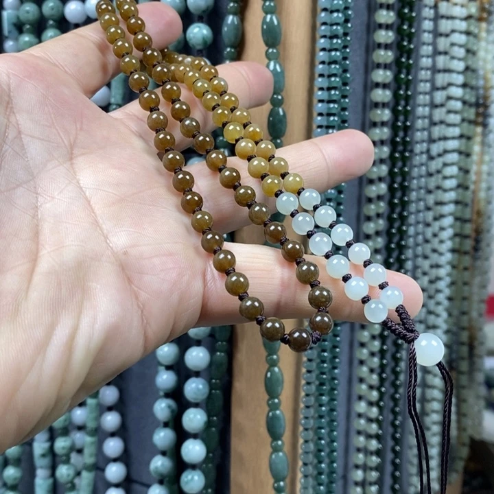 和田玉项链未镶嵌繁***✨和田玉圆珠项链