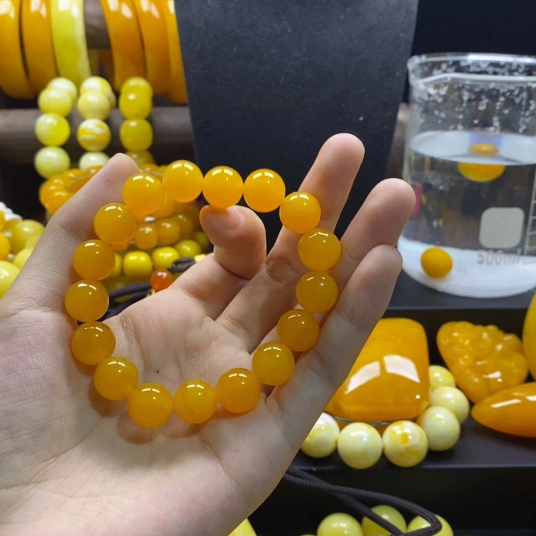 文****非金属卡12老蜜飘花手串