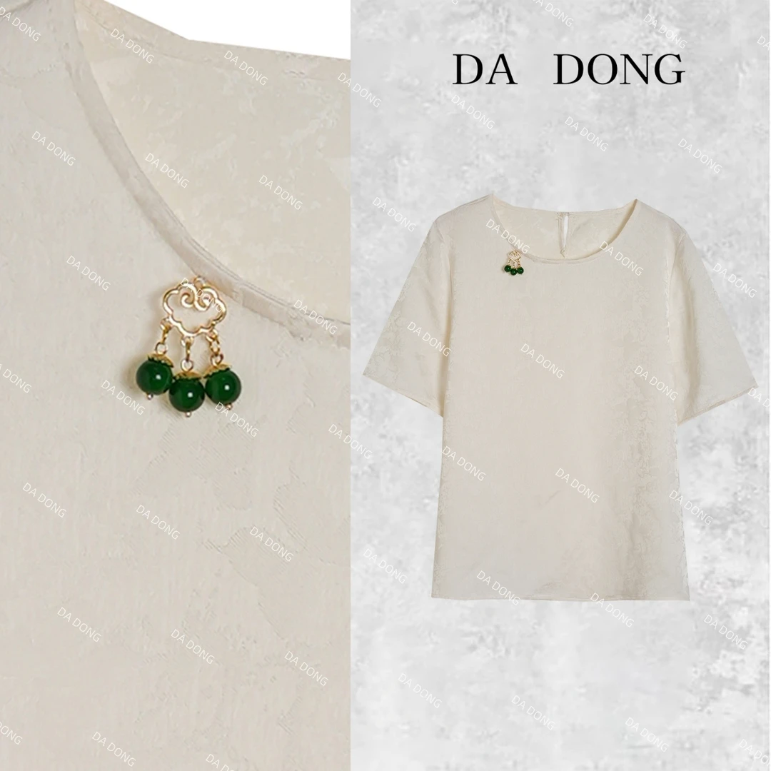 招财进宝--新中式国风气质时尚休闲百搭小众设计春夏简约圆领短袖