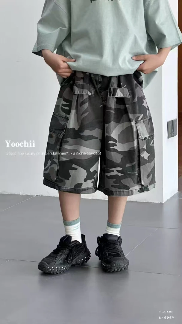 星玺YC825059复古迷彩中裤