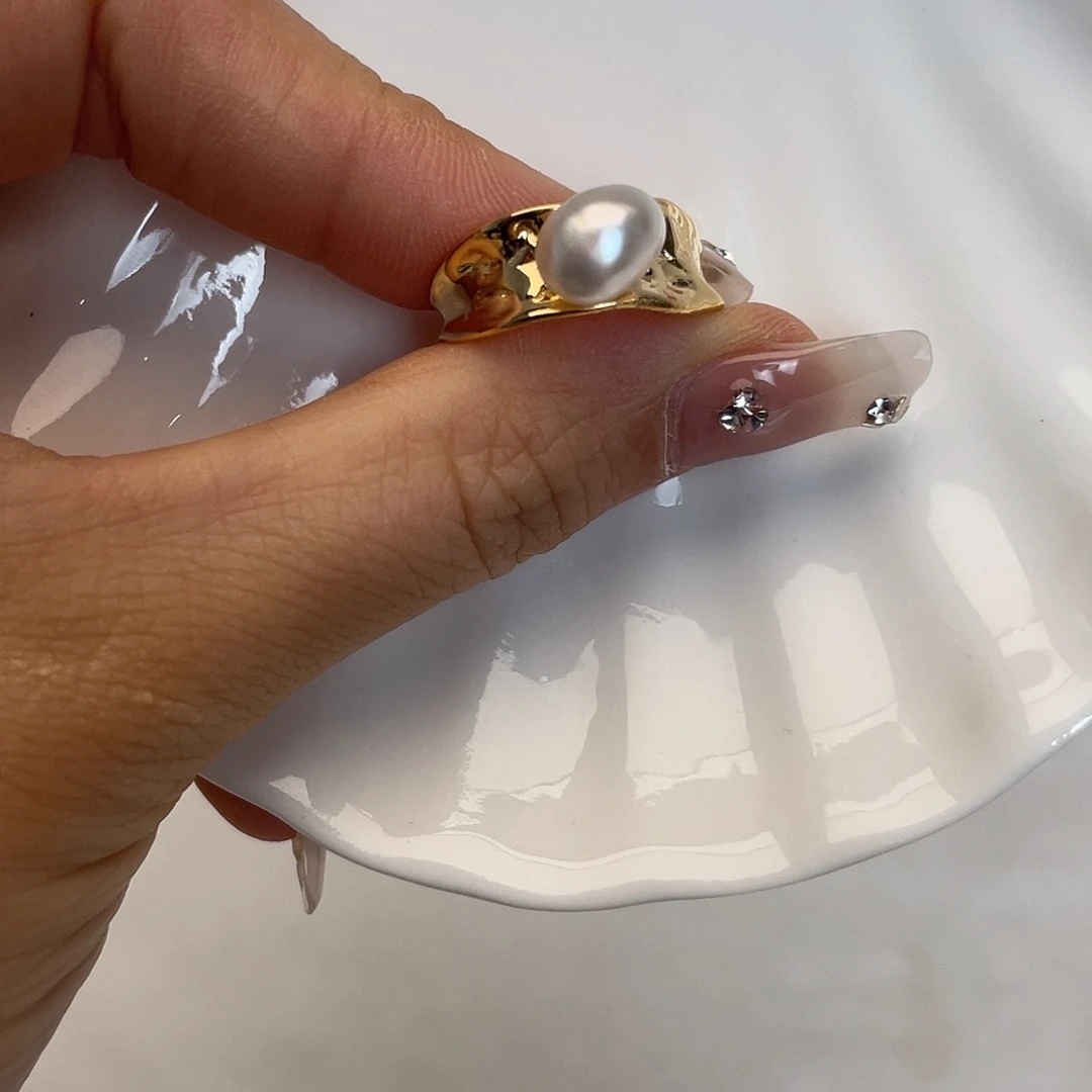 银S925镶嵌海水珍珠戒指