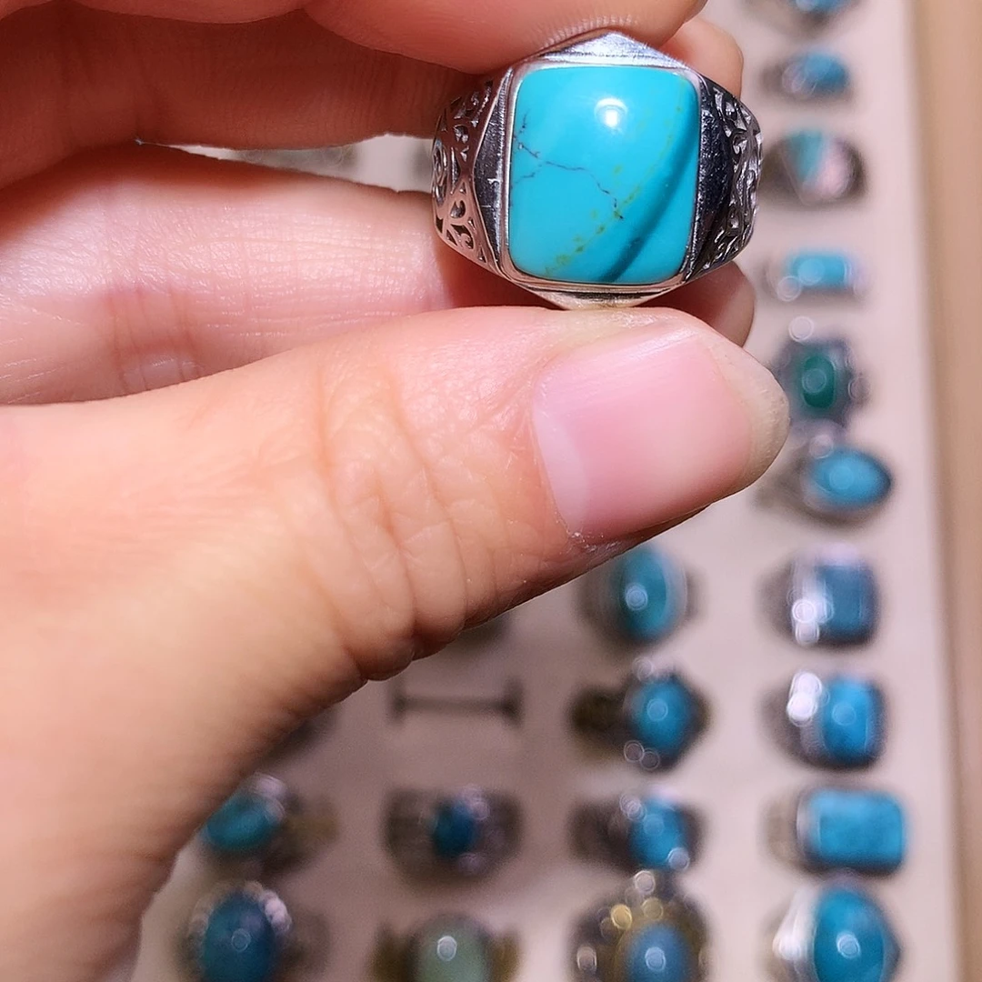 绿松石银S925镶嵌颈饰