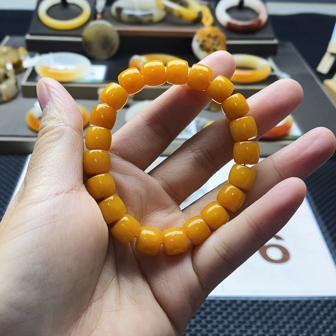 石英质玉（黄龙玉）未镶嵌手镯