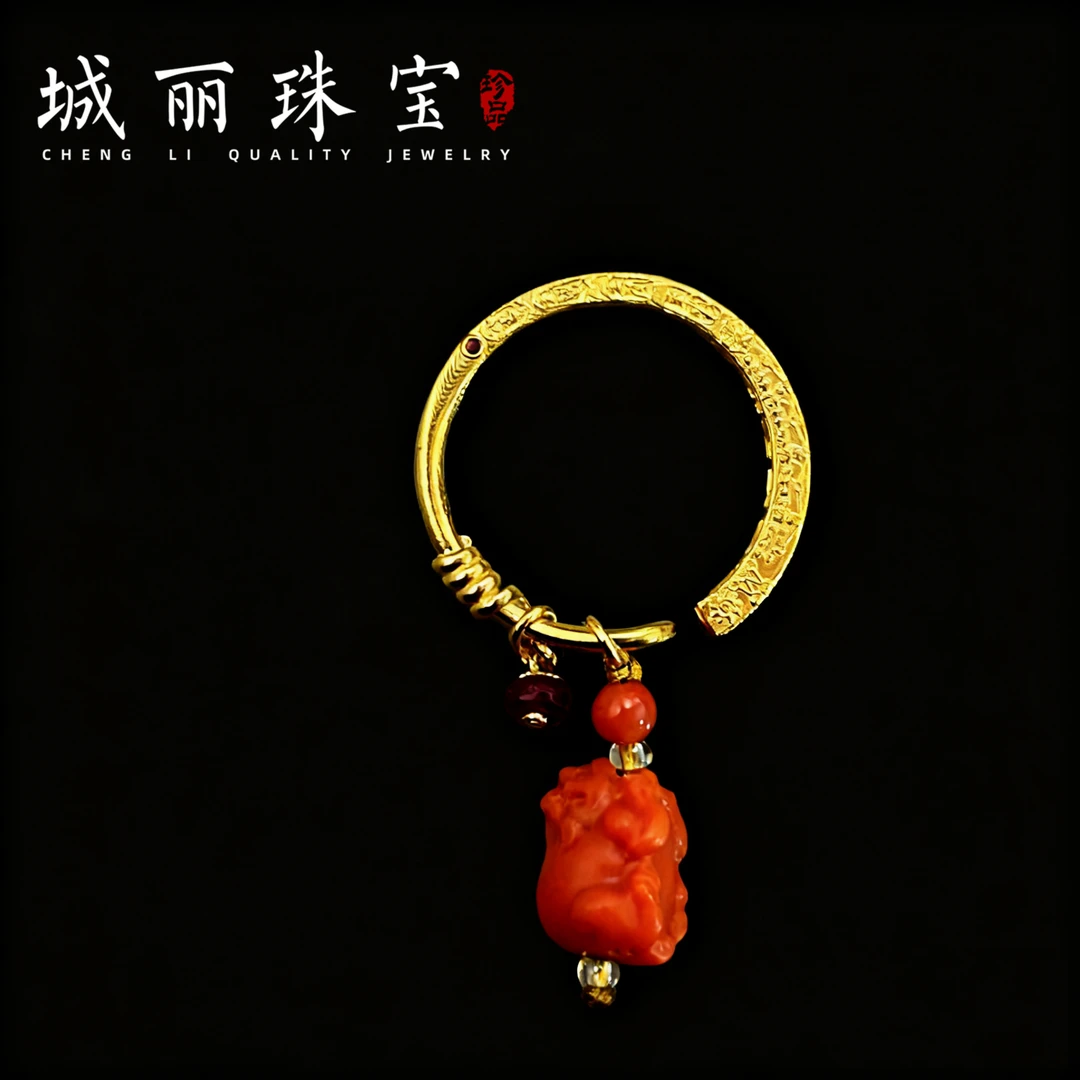 【城丽珠宝】18K茅山注灵全能传家戒指/个（多样性发货）KJ-1025