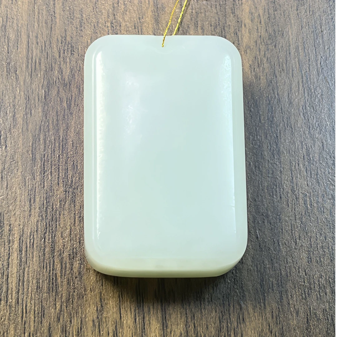 白色银色中式和田玉玉佩气质挂坠通用项链极简风民族风吊坠