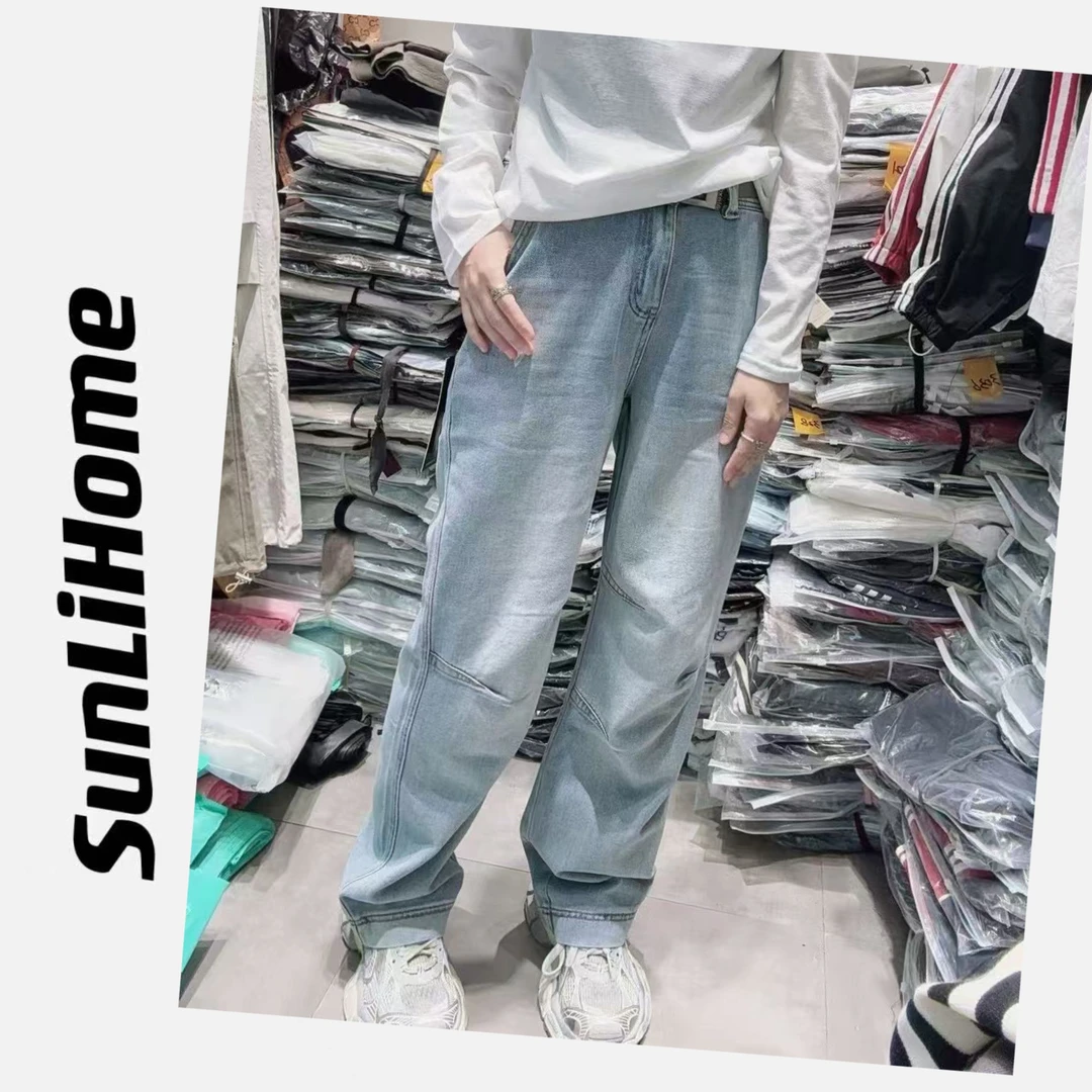 SL-【新款牛仔裤】801231#高品质牛仔窄版直筒弯刀裤