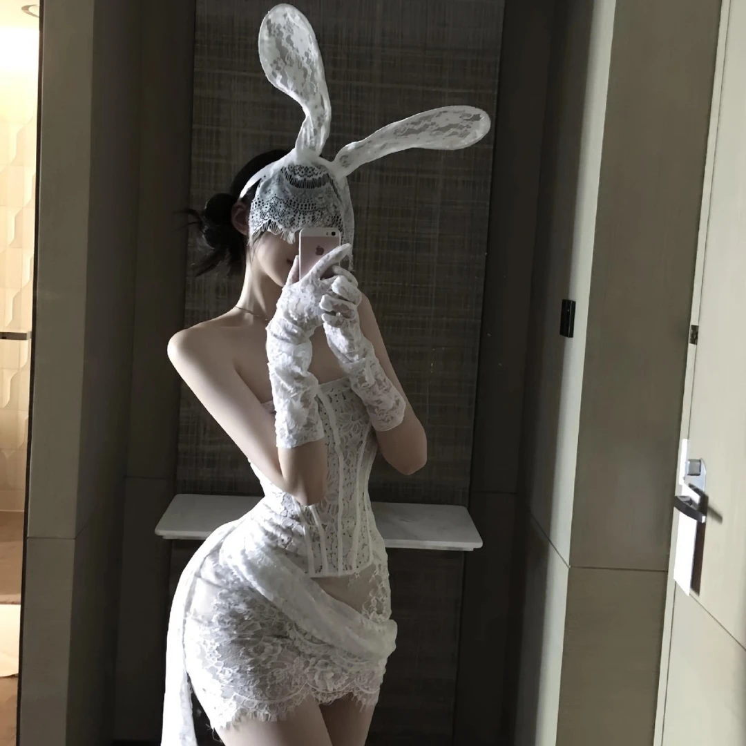 兔女郎*绝美重工万圣节服装性感连衣裙蕾丝温柔包臀兔女郎制服cos
