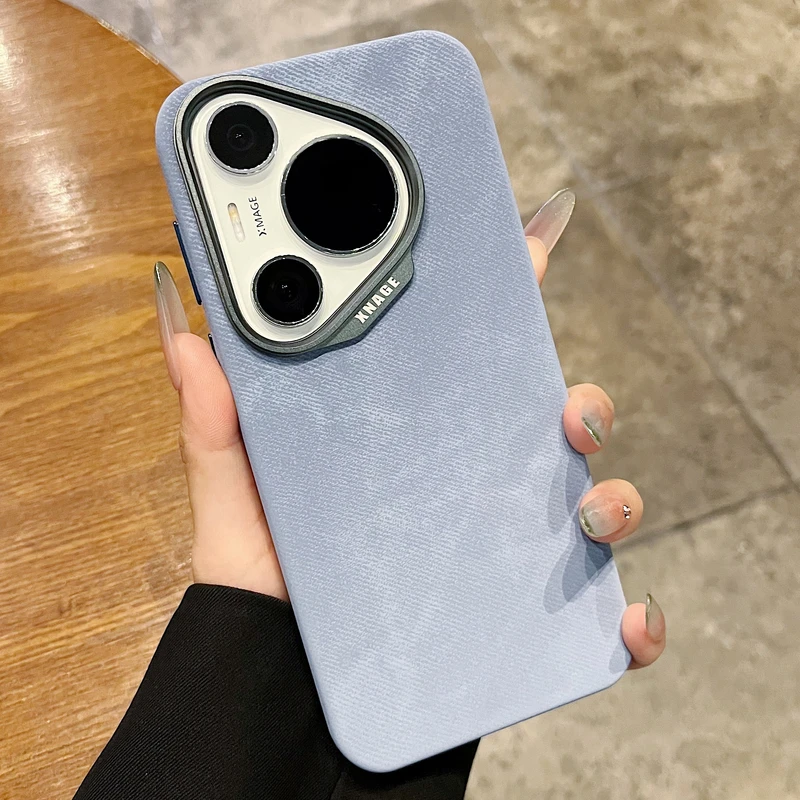 适用华为pura70pro+手机壳mate60pro高级简约肤感法兰绒苹果16/15