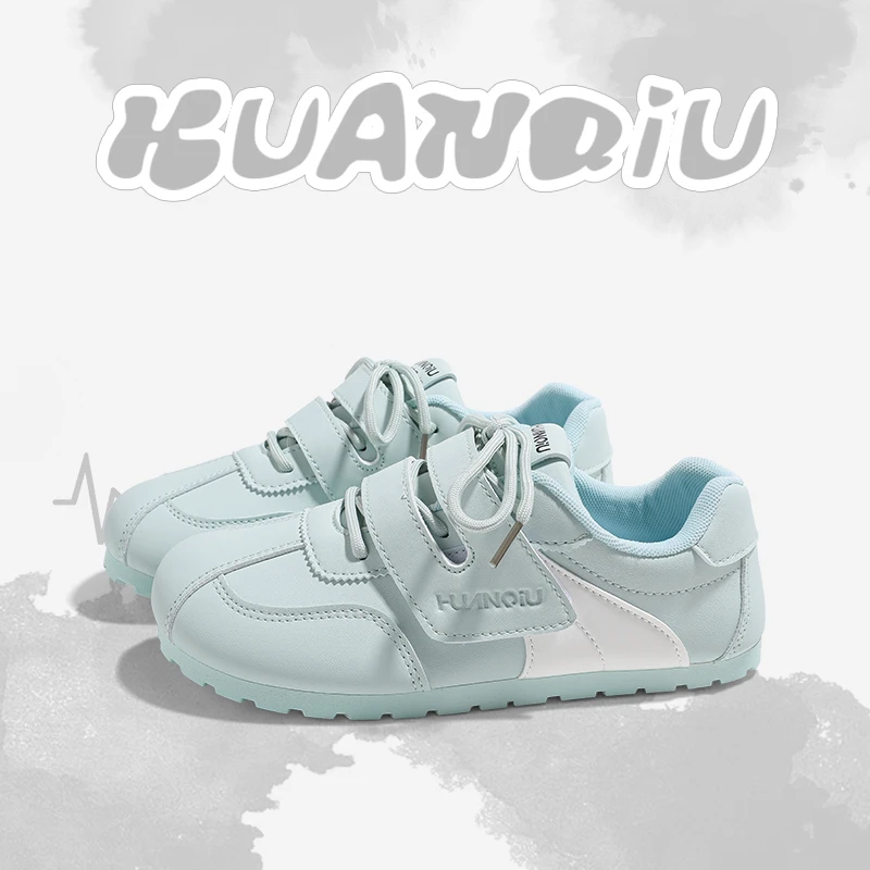 环球德训鞋女款2025新款秋季百搭小众原创休闲板鞋女魔术贴鞋子女