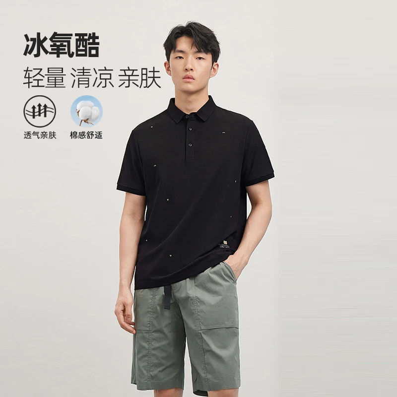 【冰氧酷凉感】G-RSAGA50S珠地POLO 透气轻量25夏新款12421411061