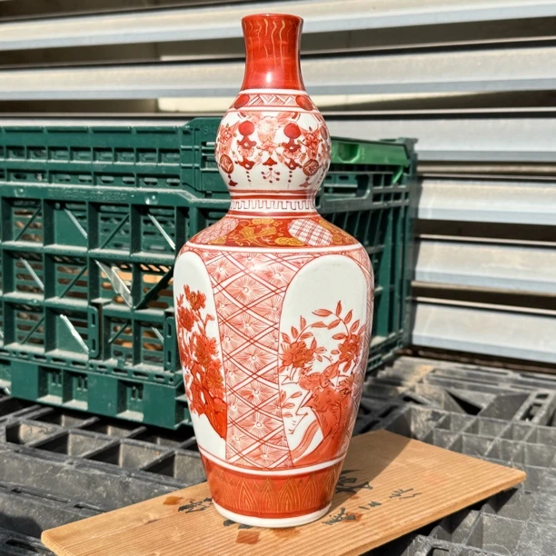 九古烧福字底款大葫芦花瓶