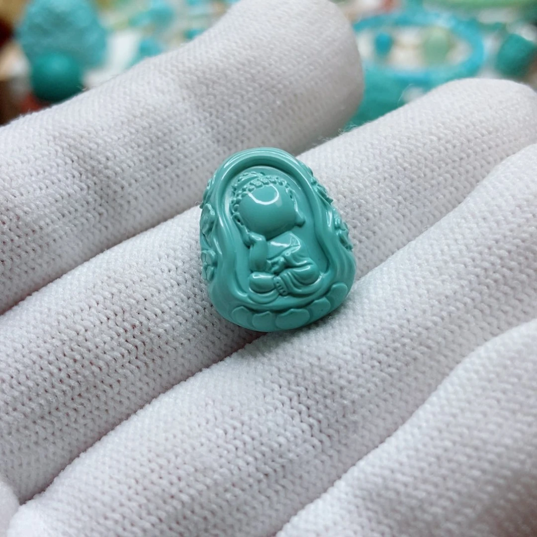 绿松石未镶嵌无相佛