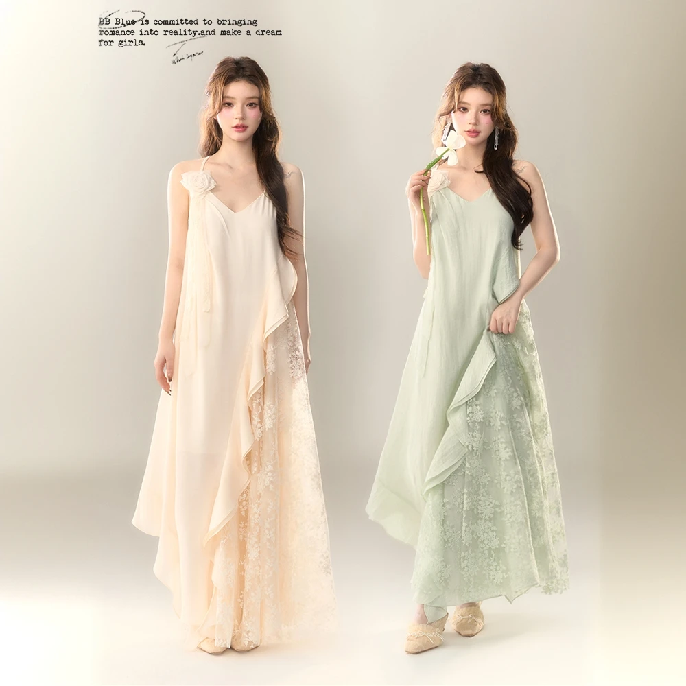 BB BLUE 原创设计 浅滩夏日 海边度假裙