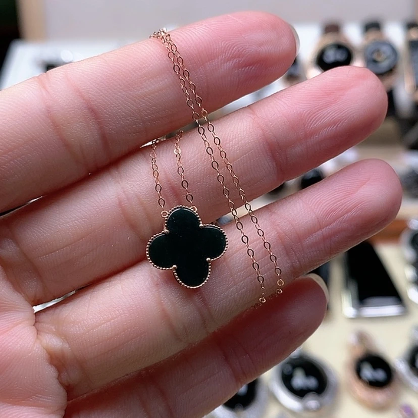 【闪购商品】翡翠套链18K金镶嵌墨翠