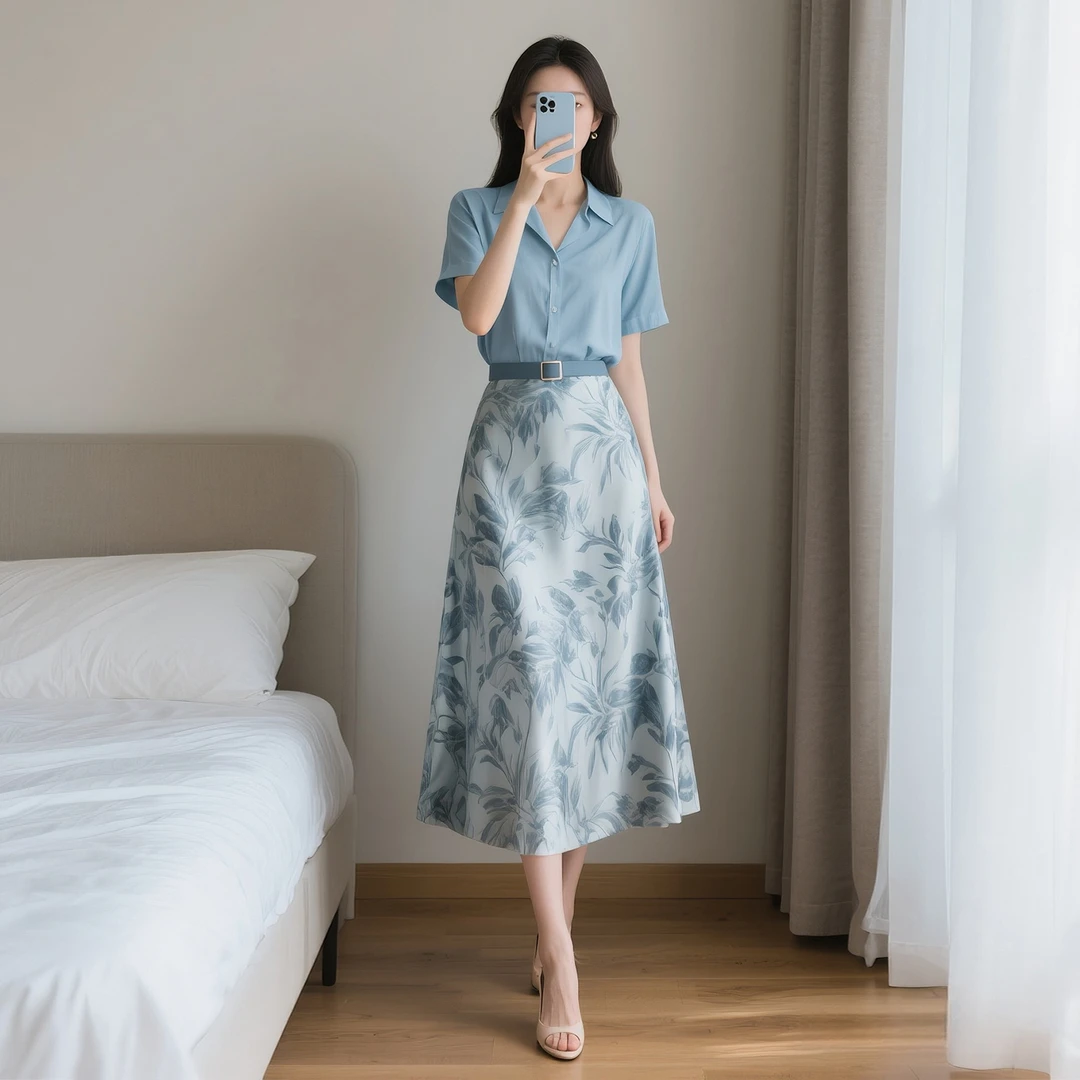 夏季新款女装时尚穿搭高级感气质轻熟风两件套装半身裙子白裤子