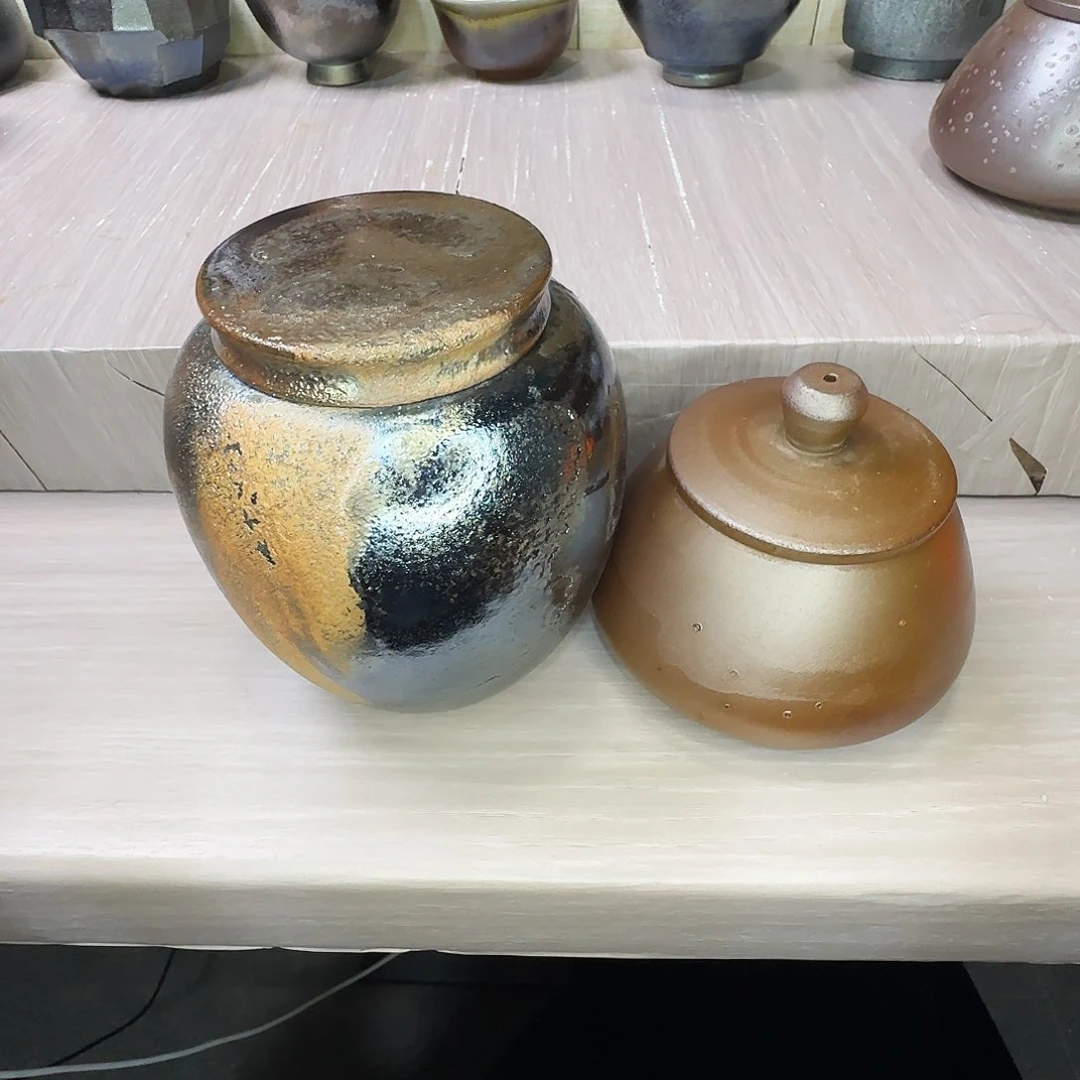 罐1****栋建水紫陶柴烧茶叶罐