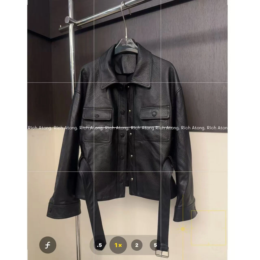 atong/阿彤-【杨树林】-2025 早春小众设计款100%sheepskin皮衣