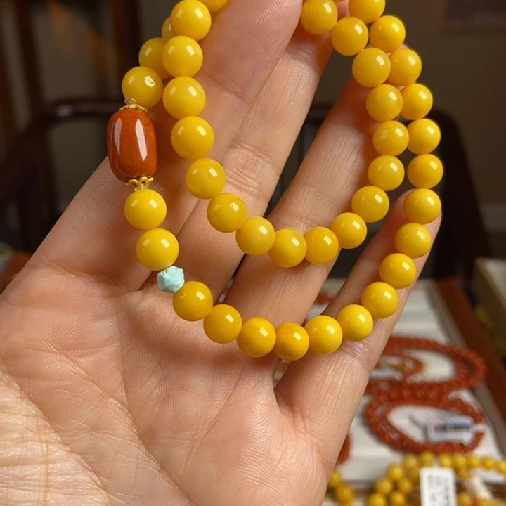 琥珀手链未镶嵌蜜蜡手串7