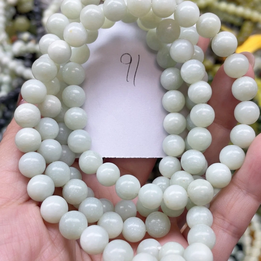 未镶嵌蛇纹石玉手链