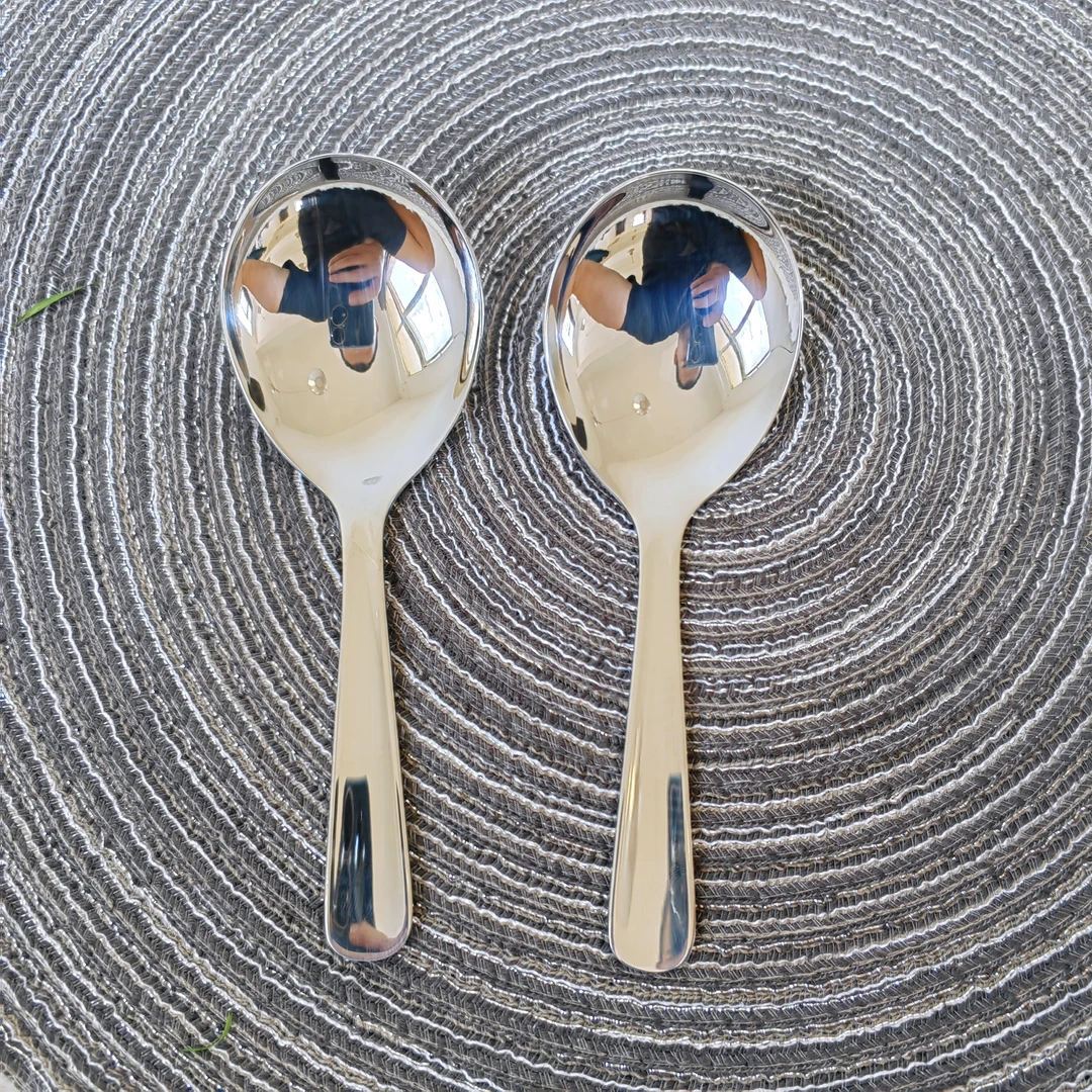 18-10 镜面小号大头勺俩支 长度14.5厘米