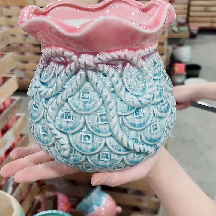 凑单10元陶瓷花盆发货！