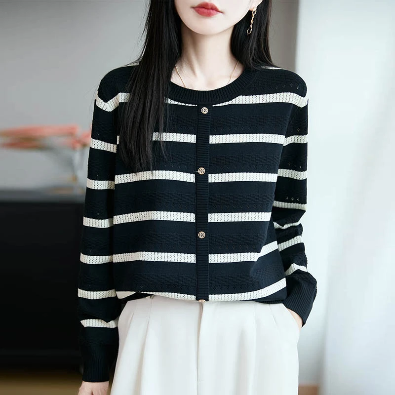 哥弟阿玛施正品早秋毛针织衫复古撞色针织假开衫显瘦百搭女装外穿