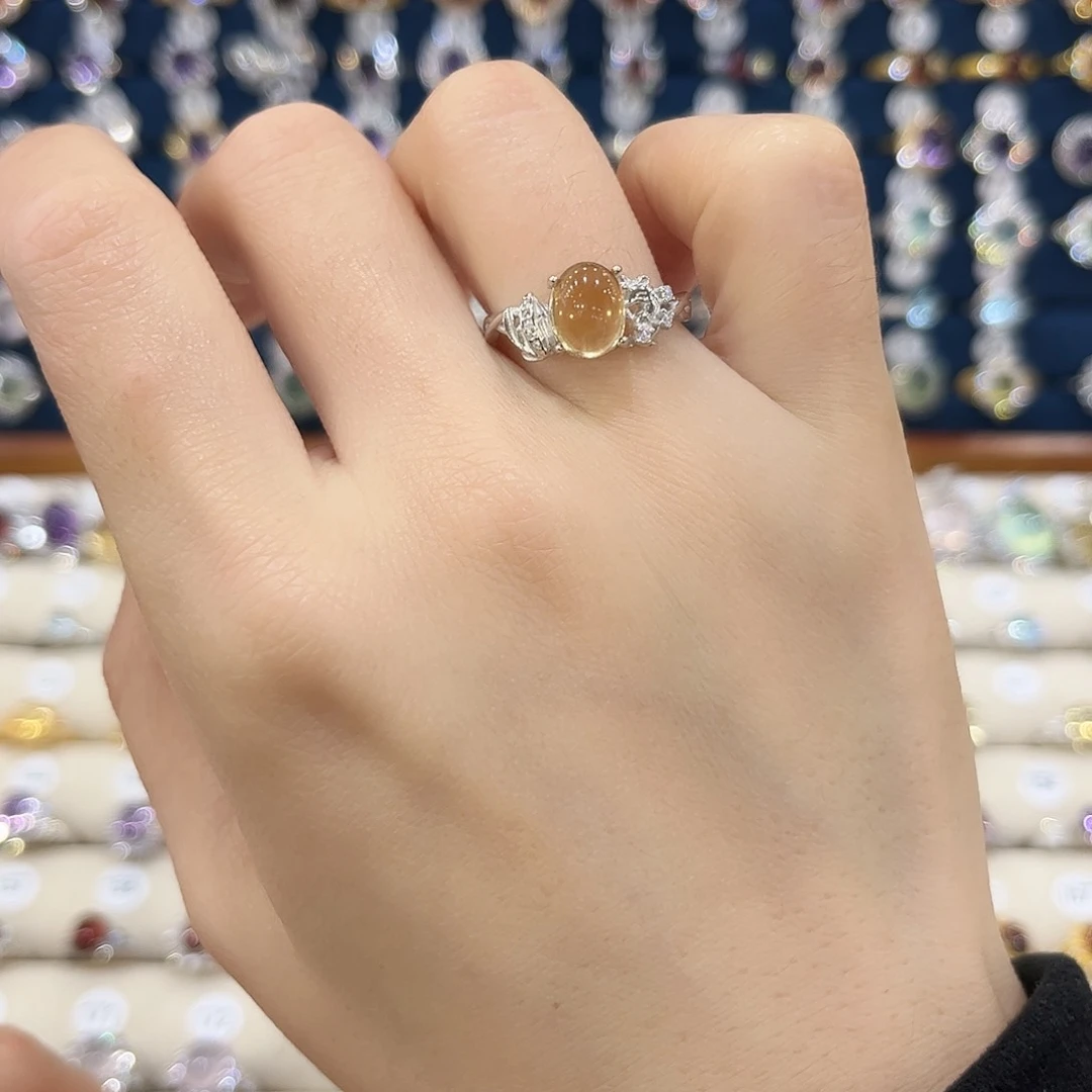 黄晶女款银S925镶嵌L***e戒指11