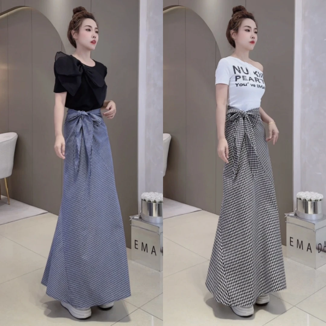 【橙子定制】夏季新款小众设计感绑带显瘦半身裙#9172