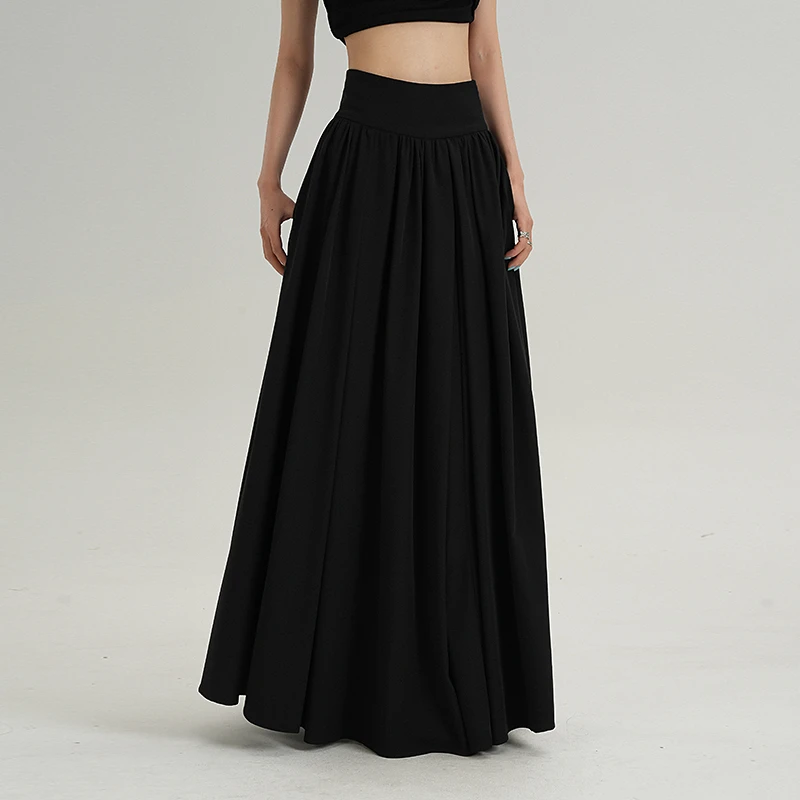 SRYS气质高级感长款高腰半身裙长裙A字裙蓬蓬裙夏季新款裙子女装