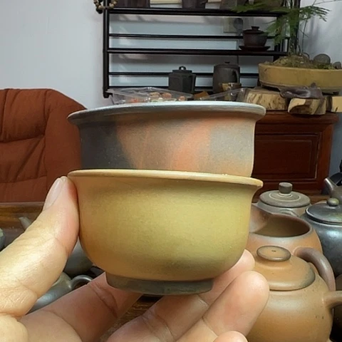 戬谷龙窑柴烧茶杯20