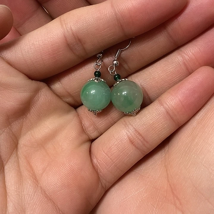 翡翠未镶嵌挂件青花笔锋浓转淡出了一