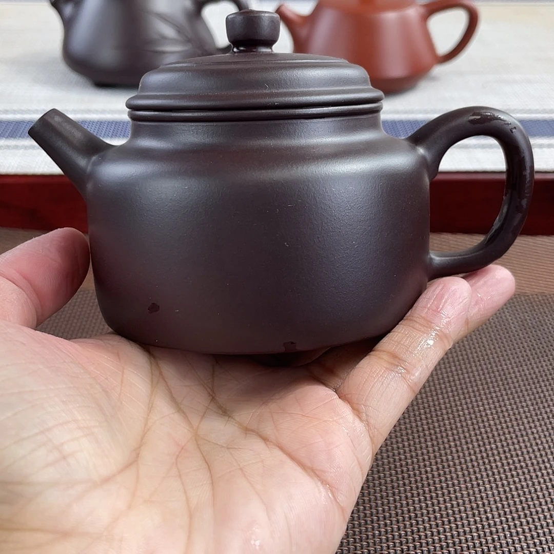 紫泥壶原矿老紫泥德钟器型