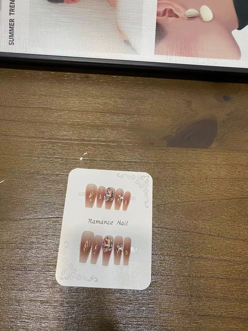 微醺气泡手工穿戴甲长T可拆卸美甲贴片猫眼气质设计夏季夏日