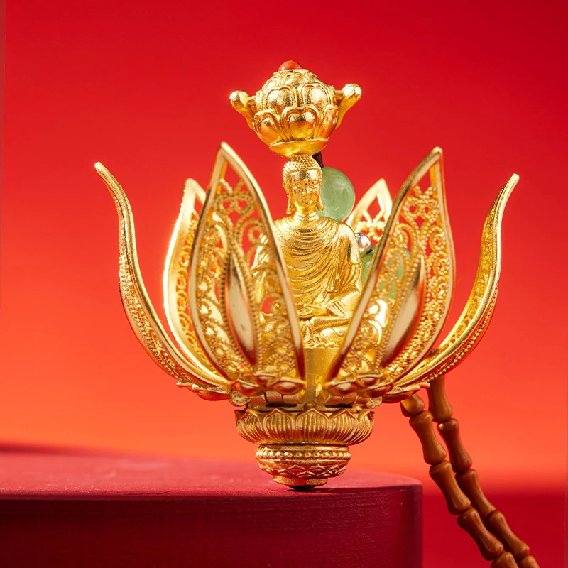 非遗 朱炳仁·铜   花开见佛 挂件 项链手工