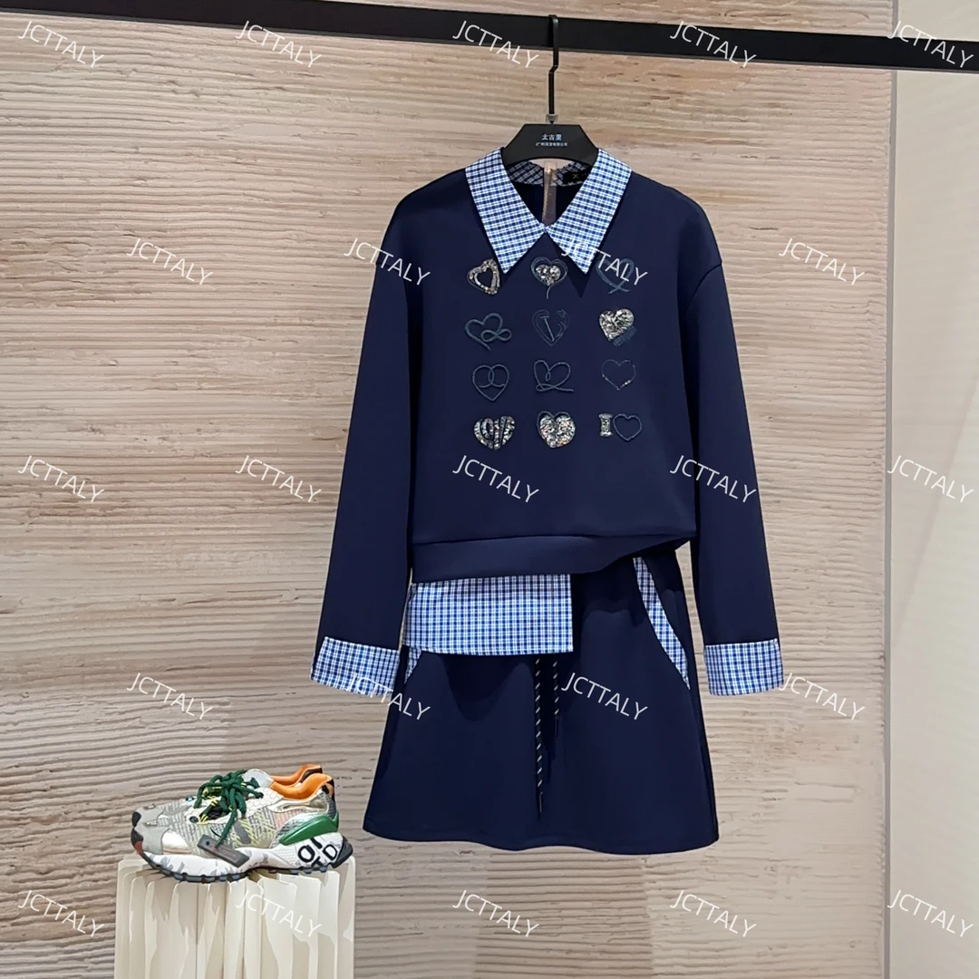 【宠粉价】秋冬新款时尚设计玩偶笑脸高感气质洋气半身裙套装TZ-389