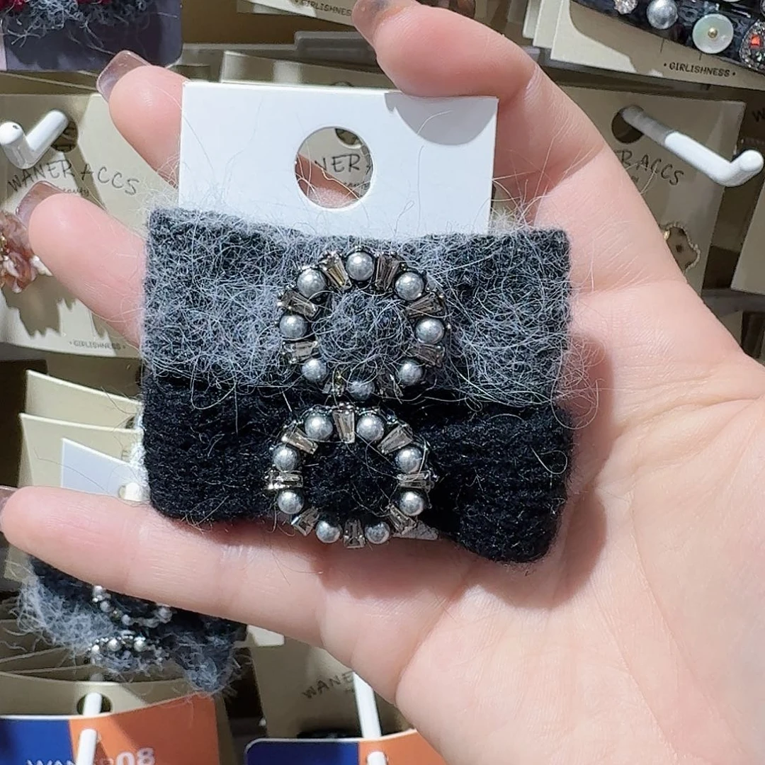 皮质铁合金蝴蝶结拼色